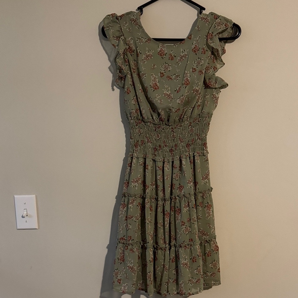 Floral Green Dress